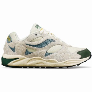 Beige / Green Saucony x Colour Plus Grid Shadow 2 Women's Sneakers | Philippines S58071-M63