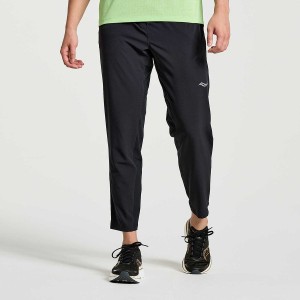 Black Saucony Boston Woven Men's Pants | Philippines S19475-F79