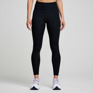 Black Saucony Fortify 7/8 Women's Tight | Philippines S34627-L32