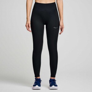 Black Saucony Fortify Viz Women's Tight | Philippines S67039-L31