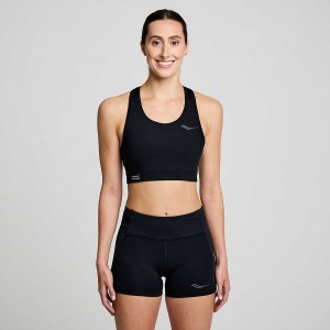 Black Saucony Fortify Women's Bras | Philippines S56281-G57