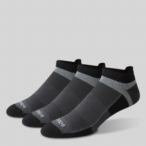 Black Saucony Inferno Liteweight 3-Pack Men's Socks | Philippines S87301-J81