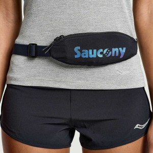 Black Saucony Outpace Run Belt Men's Belt Bags | Philippines S17294-D65