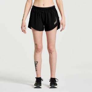 Black Saucony Pinnacle 2.5" Women's Shorts | Philippines S16947-F62