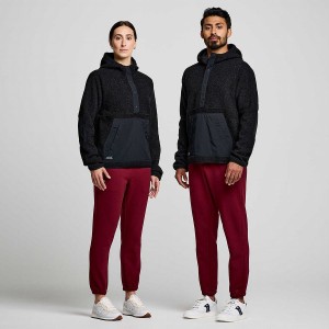 Black Saucony Recovery Sherpa Men's Pullover | Philippines S95207-U64