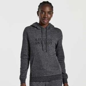 Black Saucony Rested Women's Hoodie | Philippines S25071-U29