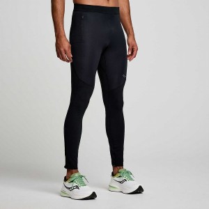 Black Saucony Runshield Men's Tight | Philippines S13654-F91