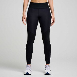 Black Saucony Runshield Women's Tight | Philippines S08291-D62