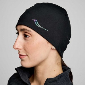 Black Saucony Solstice Men's Beanie | Philippines S71950-R02