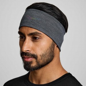 Black Saucony Solstice Men's Headband | Philippines S39046-U10