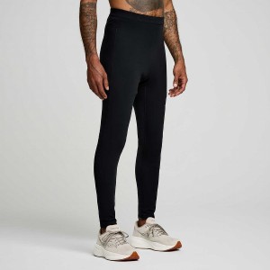 Black Saucony Solstice Men's Tight | Philippines S60723-D31