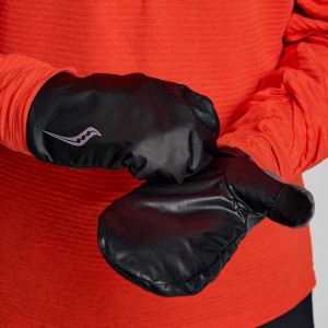 Black Saucony Solstice Mitt Men's Gloves | Philippines S41362-C30