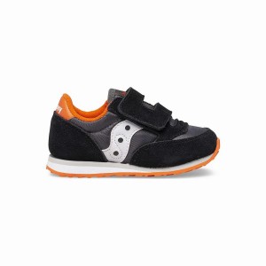 Black / Grey / Orange Saucony Baby Jazz Hook & Loop Kids' Sneakers | Philippines S82641-F80