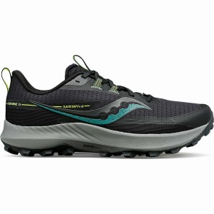 Black / Khaki Saucony Peregrine 13 Wide Men's Trail Running Shoes | Philippines S51308-Y27