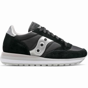 Black / Silver Saucony Jazz Triple Women's Sneakers | Philippines S07352-R65