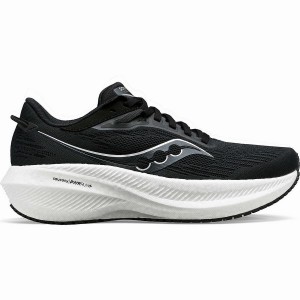 Black / White Saucony Triumph 21 Wide Women's Running Shoes | Philippines S21076-F70