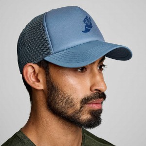 Blue Saucony Foamie Trucker Men's Hats | Philippines S17056-A72