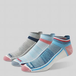 Blue Saucony Inferno Liteweight 3-Pack Men's Socks | Philippines S67240-H08