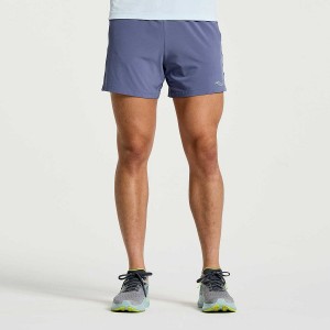 Blue Saucony Outpace 5" Men's Shorts | Philippines S81296-A27