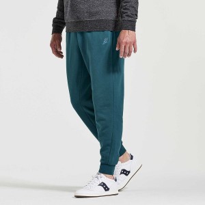 Blue Saucony Rested Men's Sweatpants | Philippines S62093-P78