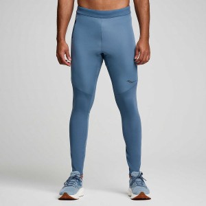 Blue Saucony Runshield Men's Tight | Philippines S53874-D76