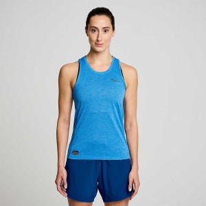 Blue Saucony Stopwatch Singlet Women's Tank Top | Philippines S53694-W98