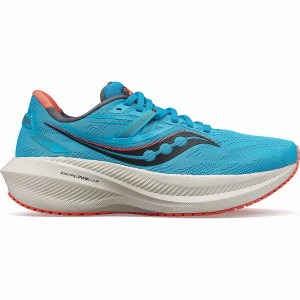 Blue / Coral Saucony Triumph 20 Women's Running Shoes | Philippines S17362-C10