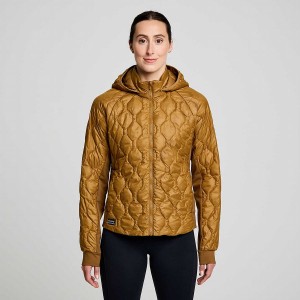 Brown Saucony Solstice Oysterpuff Women's Jackets | Philippines S91502-G40