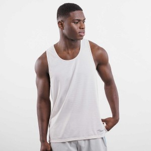 Brown Saucony X cycora® Singlet Men's Tank Top | Philippines S30276-Z36