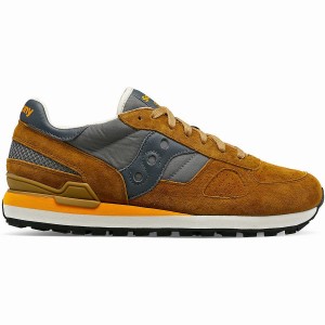 Brown / Grey Saucony Shadow Original Premium Men's Sneakers | Philippines S70851-M37