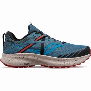 Bule / Orange Saucony Ride 15 TR Men's Trail Running Shoes | Philippines S34615-X01