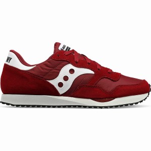 Burgundy / White Saucony DXN Trainer Men's Sneakers | Philippines S89163-X51