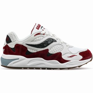 Cream / Red Saucony Grid Shadow 2 Men's Sneakers | Philippines S09421-Z05