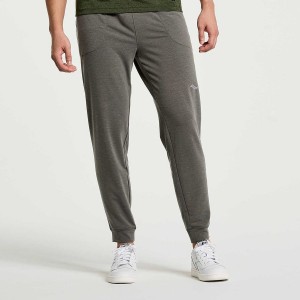 Dark Green Saucony Boston Men's Pants | Philippines S76214-G15