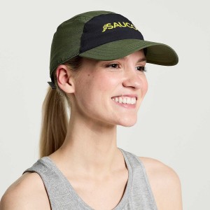 Dark Green Saucony Outpace Men's Hats | Philippines S32579-P58