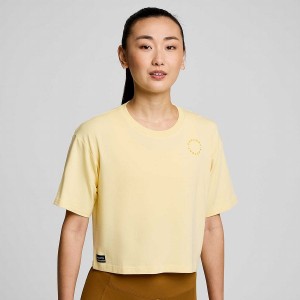 Glow Graphic Saucony Recovery Boxy Tee Women's T Shirts | Philippines S79316-E13