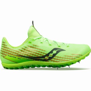 Green Saucony Havok XC 3 Flat Men's Track Spikes | Philippines S13264-E45