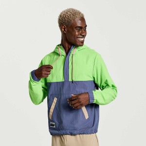 Green Saucony Rested Anorak Men's Tops | Philippines S96158-G10