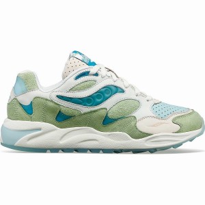 Green / Brown Saucony Marsh Grid Shadow 2 Women's Sneakers | Philippines S50649-D60