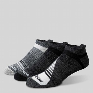 Grey Saucony Inferno Merino Wool Blend No Show 3-Pack Women's Socks | Philippines S19567-U69