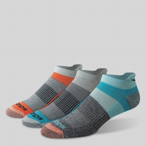 Grey Saucony Inferno No Show Tab 3-Pack Men's Socks | Philippines S01632-H47