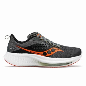 Grey Saucony Ride 17 Men's Running Shoes | Philippines S69807-N02