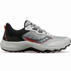 Grey / Black Saucony Aura TR Men's Running Shoes | Philippines S72106-T36