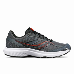 Grey / Black Saucony Cohesion 17 Wide Men's Running Shoes | Philippines S25149-J45