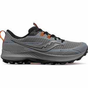 Grey / Black Saucony Peregrine 13 GTX Men's Running Shoes | Philippines S41720-V90