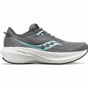 Grey / Black Saucony Triumph 21 Women's Running Shoes | Philippines S76148-B98