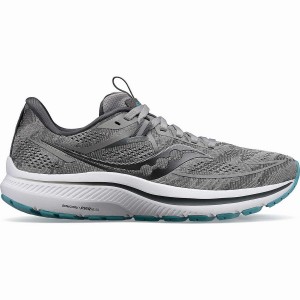 Grey / Blue Saucony Omni 21 Wide Women's Running Shoes | Philippines S47502-J05