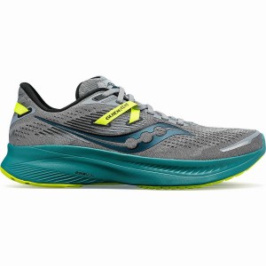 Grey / Green Saucony Guide 16 Men's Running Shoes | Philippines S71948-D08