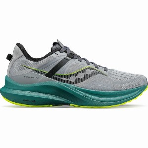 Grey / Green Saucony Tempus Men's Running Shoes | Philippines S30571-B54