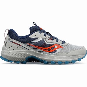 Grey / Navy Saucony Excursion TR16 Wide Women's Trail Running Shoes | Philippines S52360-T31